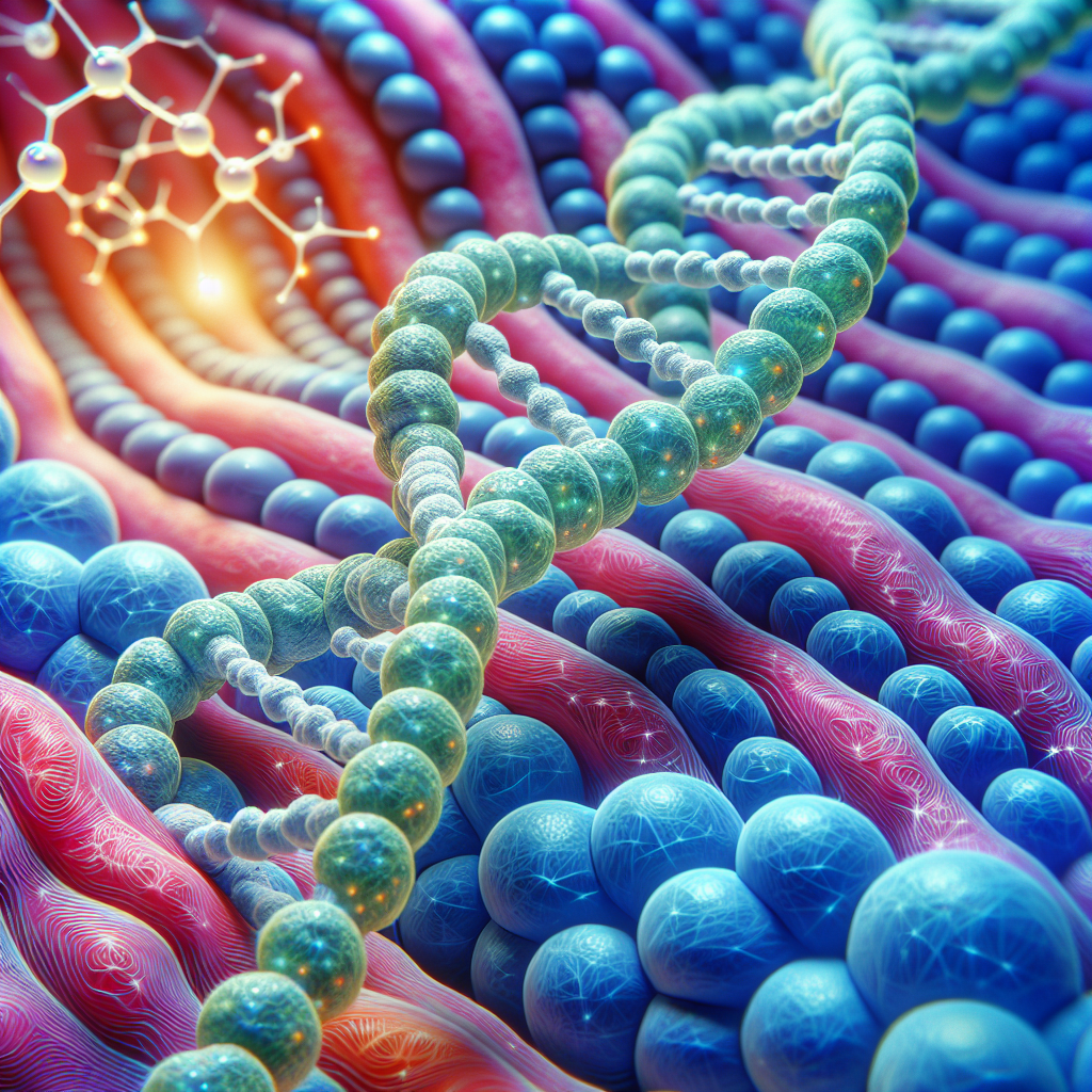 A visually appealing representation of collagen molecules, emphasizing their role in youthful and healthy skin